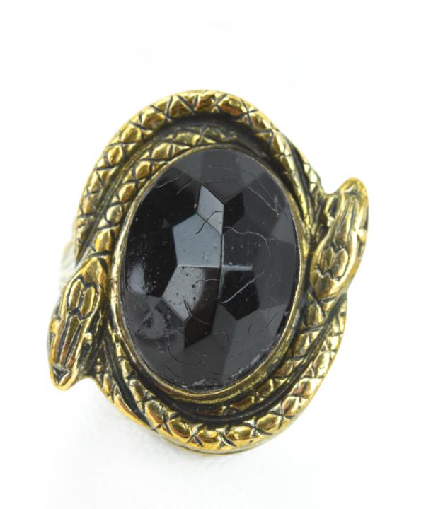 Estate Amethyst Crystal & Entwined Snake Ring (1 of 7)