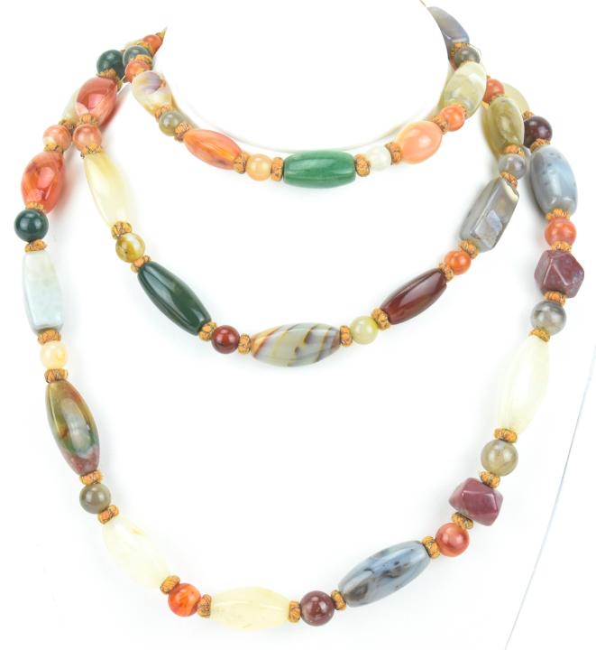 Estate Specimen Agate Bead Necklace Strand (1 of 8)