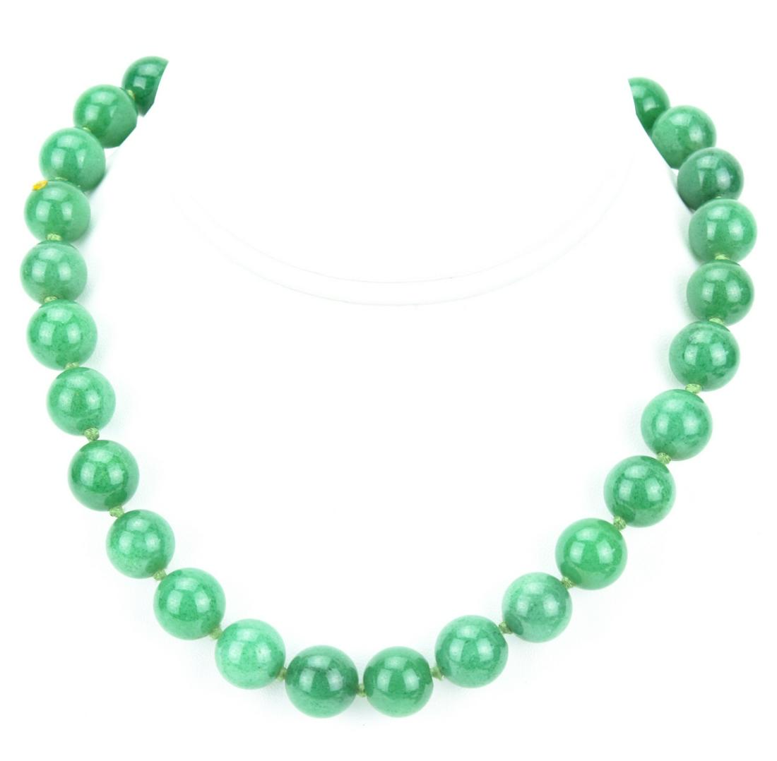 Estate Chinese Nephrite Jade & Sterling Necklace (1 of 7)