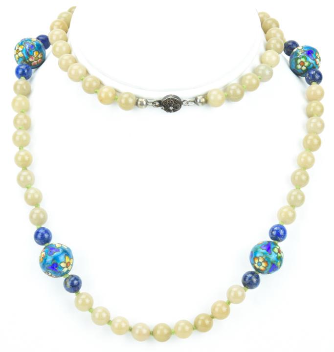 Estate Chinese Jadeite Mutton Fat Jade Necklace (1 of 7)