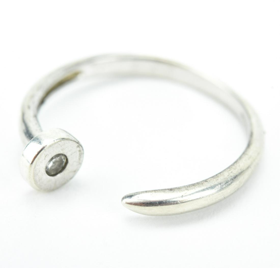 Sterling Silver Nail Form Ring: Sterling Silver Nail Form Ring. Can be resized
