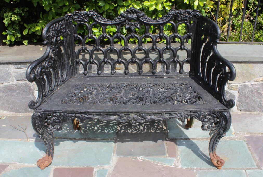 Victorian Style Cast Iron Outdoor Garden Bench (1 of 6)