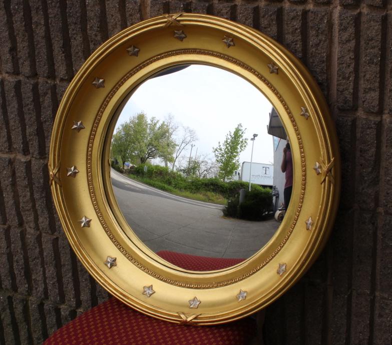 Federal Style Convex Bullseye Mirror w Star Motif (1 of 7)