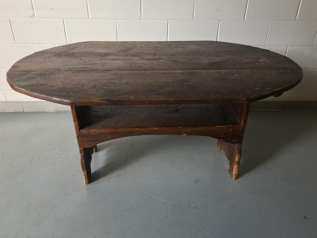 Antique Primitive Farm Tilt Top Dining Table (1 of 7)