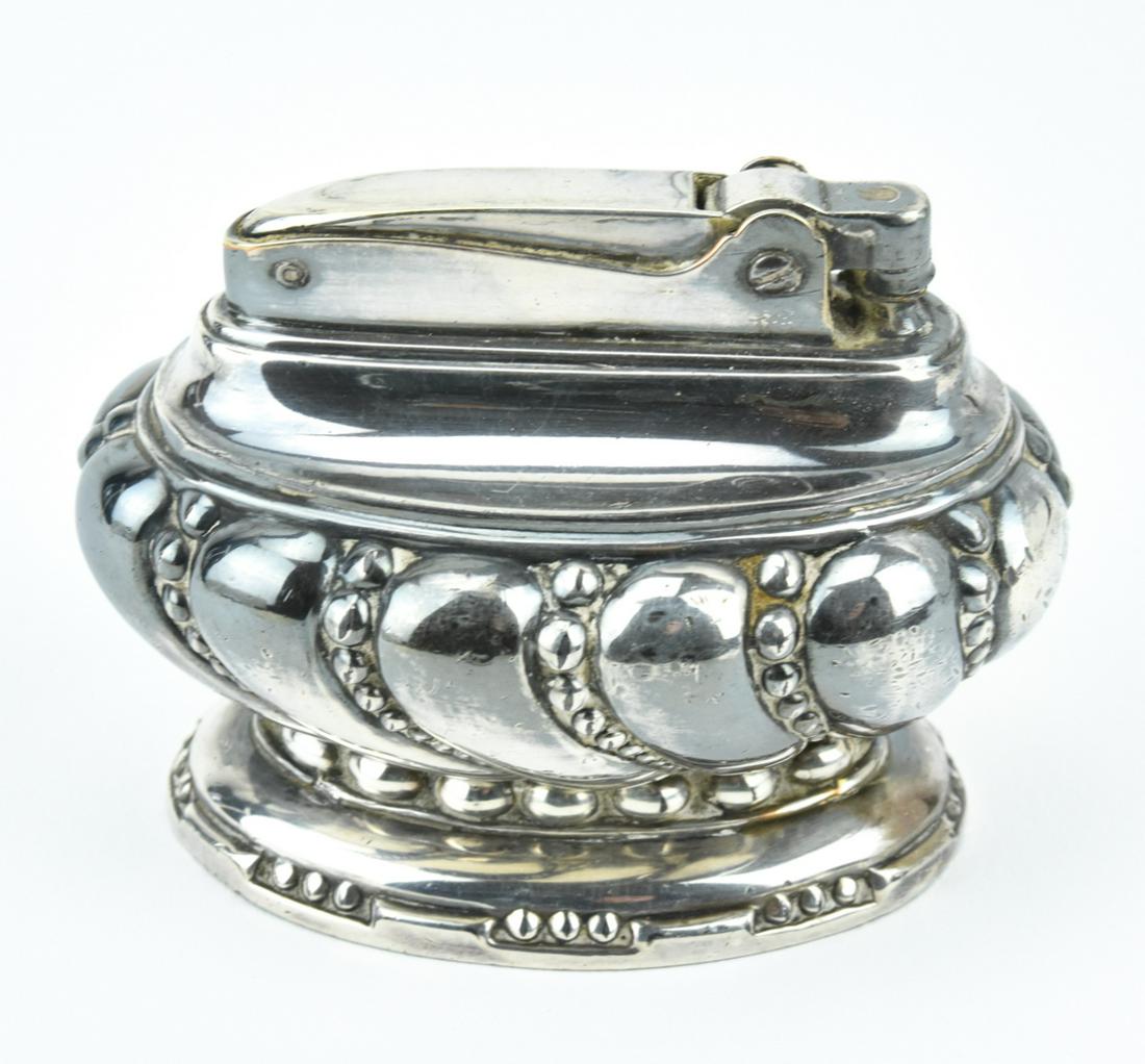 Vintage Ronson Crown Pattern Silver Cigar Lighter (1 of 7)