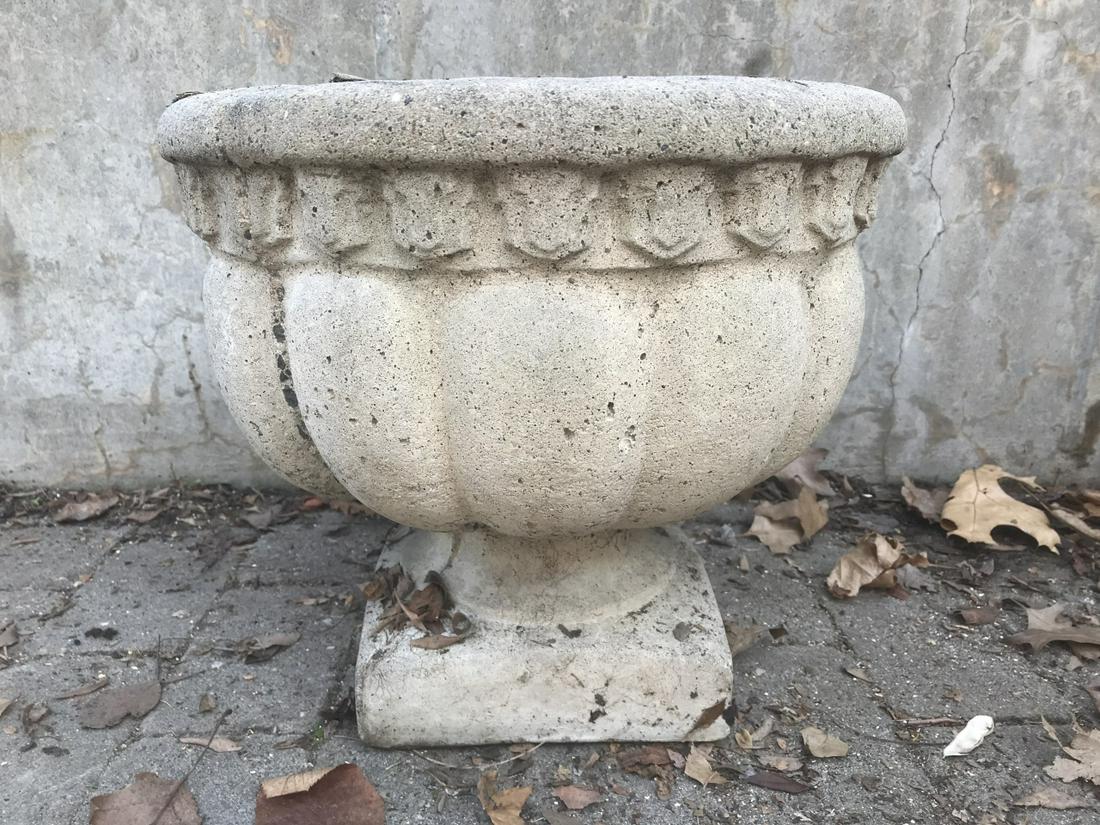 Neoclassical Style Cast Cement Urn Form Planter (1 of 4)