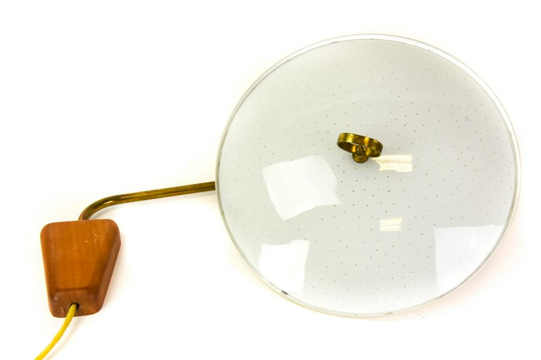 Mid Century Style Brass & Glass Light Pendant (1 of 5)