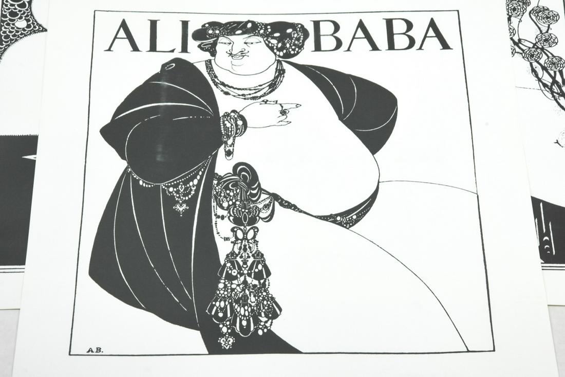 Art Nouveau Aubrey Beardsley Lithographs: Ali Baba (1 of 9)