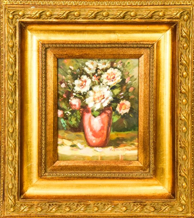 Signed Impressionist Floral Still Life Painting (1 of 7)