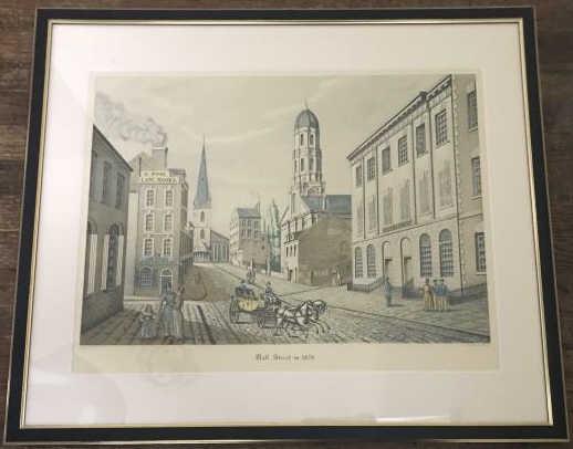 Wall Street in 1829 - New York Framed Print (1 of 4)