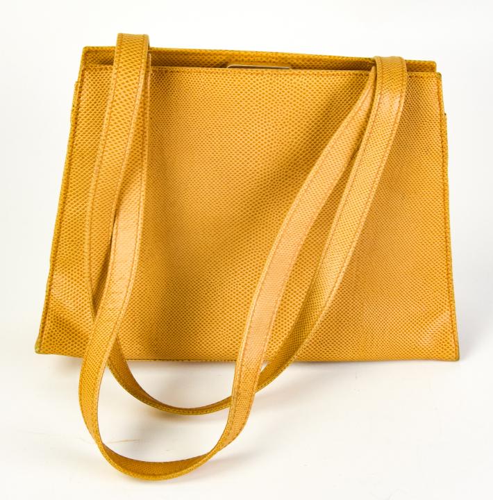 Walter Steiger Camel Snakeskin Evening Handbag (1 of 5)