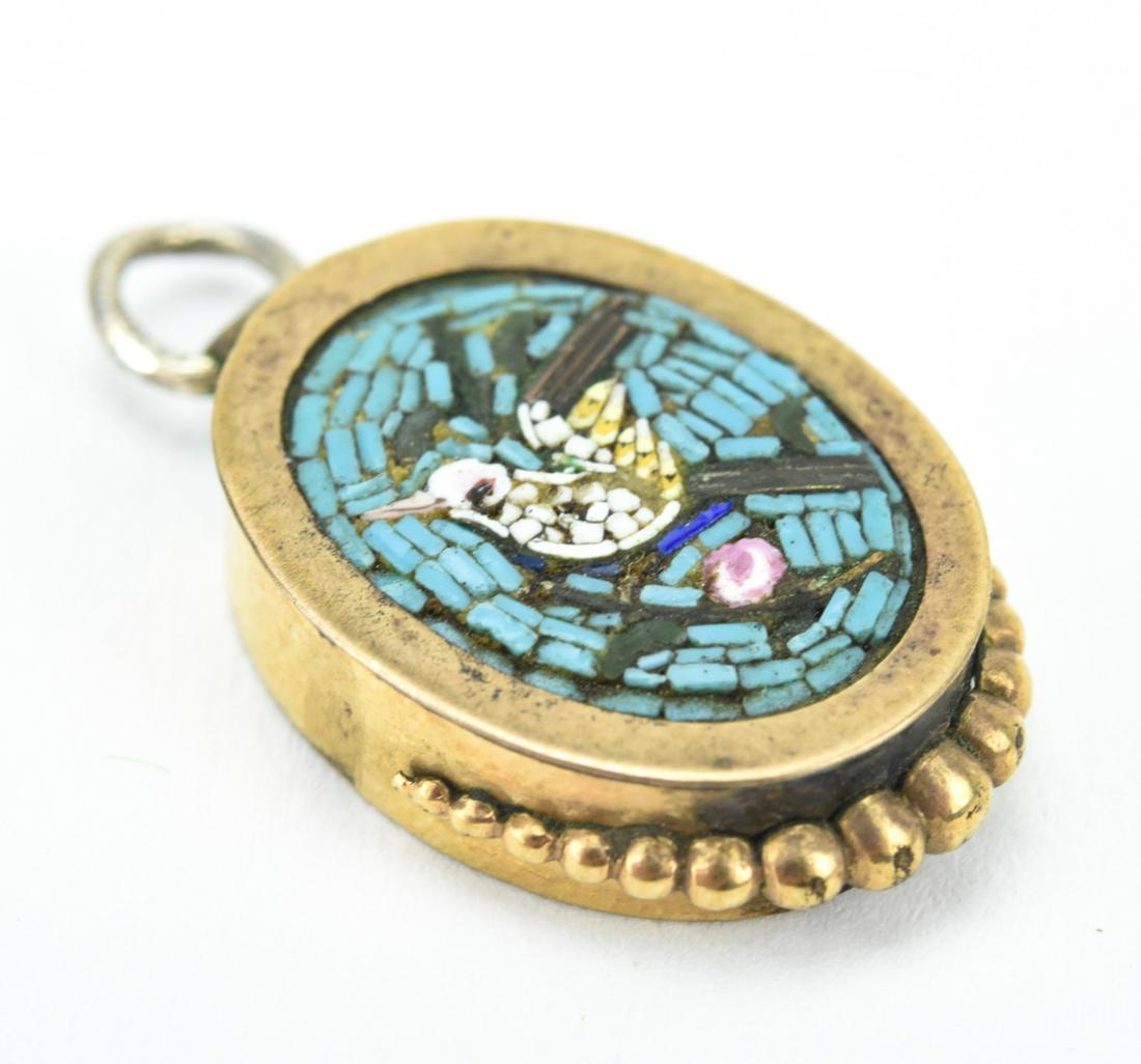 Antique 19th C Grand Tour Micro Mosaic Pendant (1 of 4)