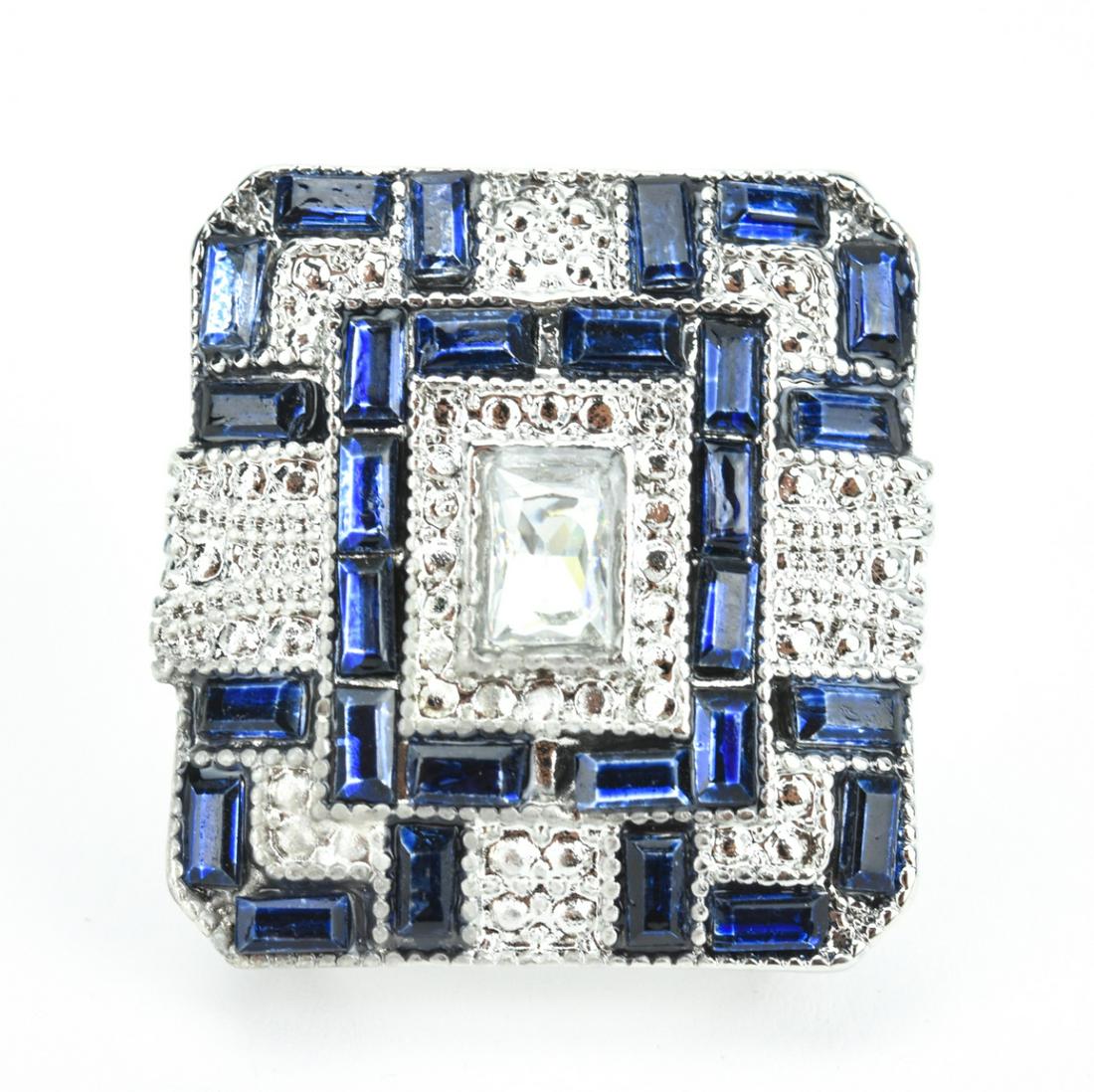 Large Scale Art Deco Style Sapphire Paste Ring (1 of 7)