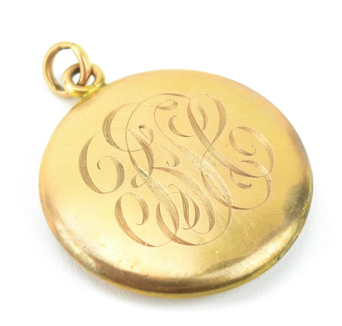 Large Antique 19th C Gold Filled Locket Necklace (1 of 7)