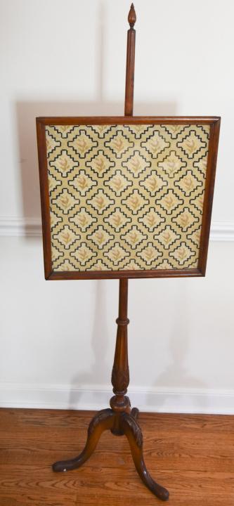 Antique 19th C Mahogany Standing Fireplace Screen (1 of 5)