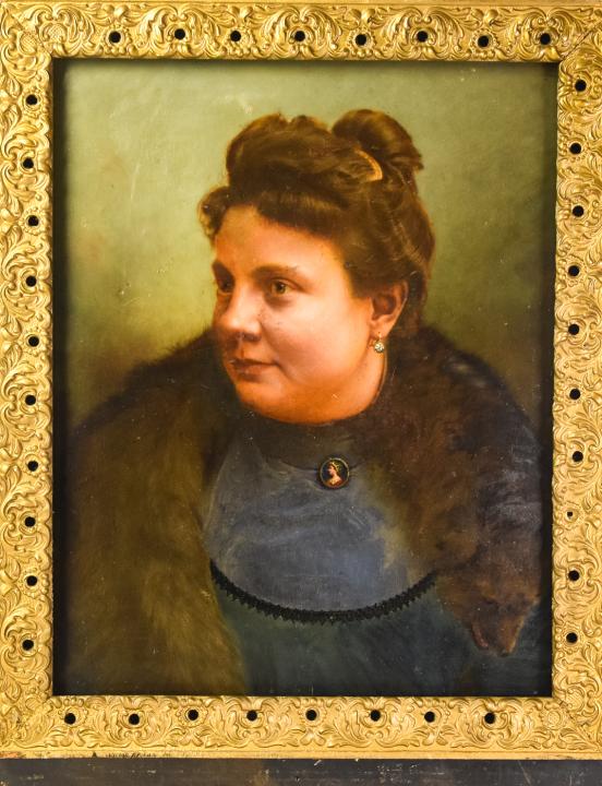 Antique 19th C American School Oil Painting a Lady (1 of 9)