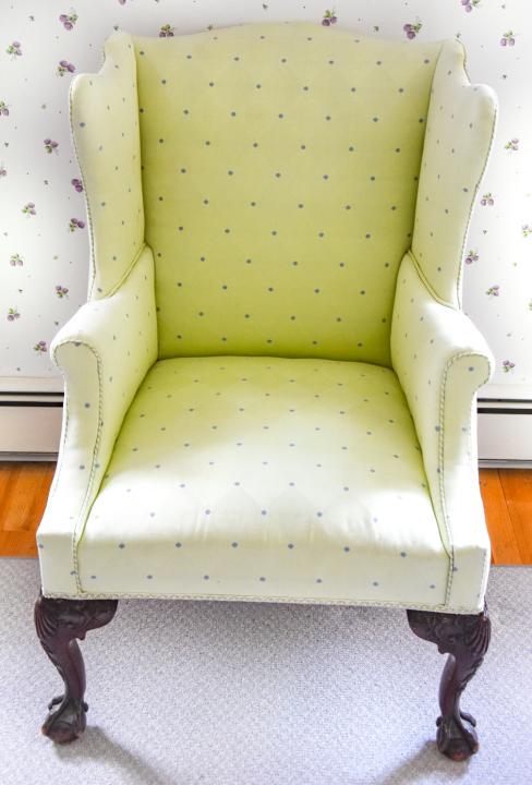 Antique English Ball & Claw Foot Armchair (1 of 6)