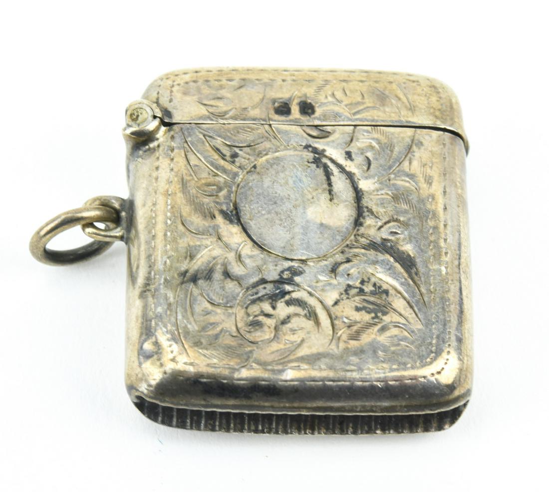 Antique English Sterling Silver Vesta Case Pendant (1 of 6)