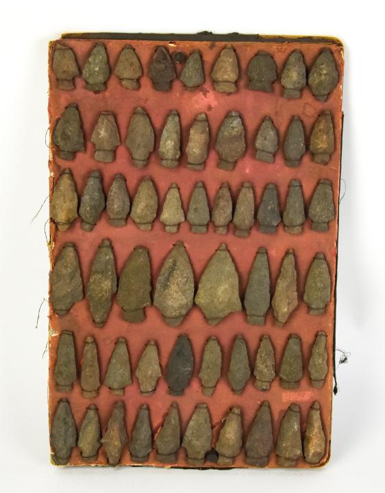 Native American Mounted Collection of Arrowheads (1 of 6)
