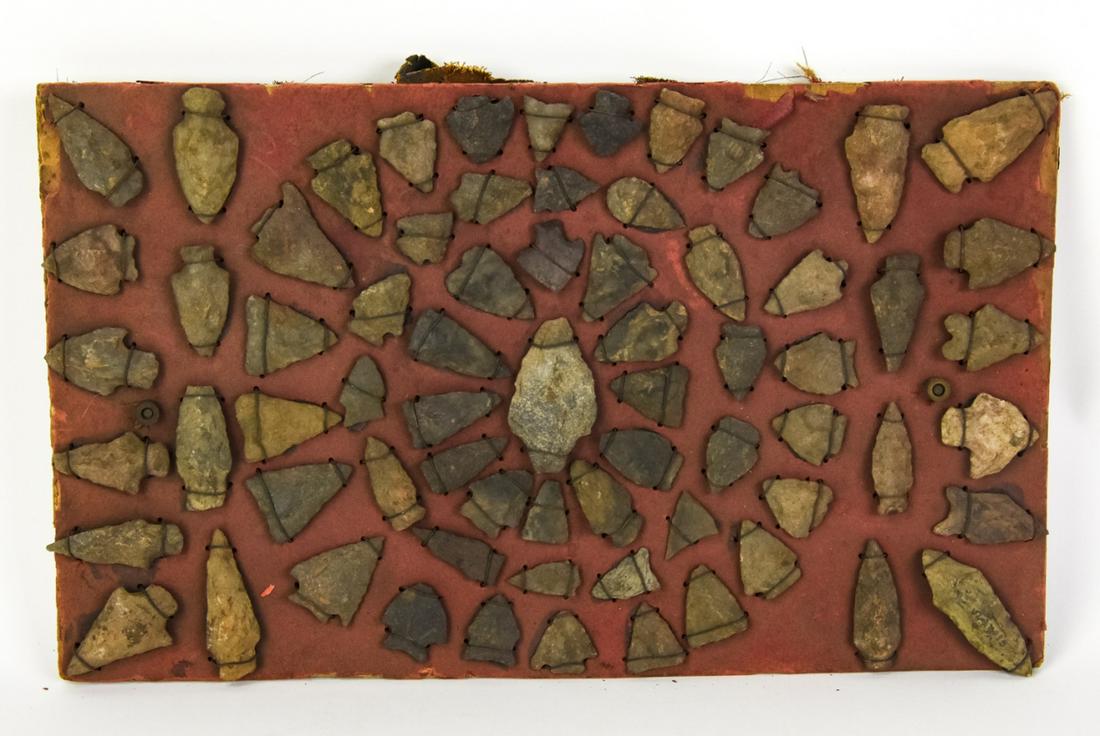 Native American Mounted Collection of Arrowheads (1 of 7)