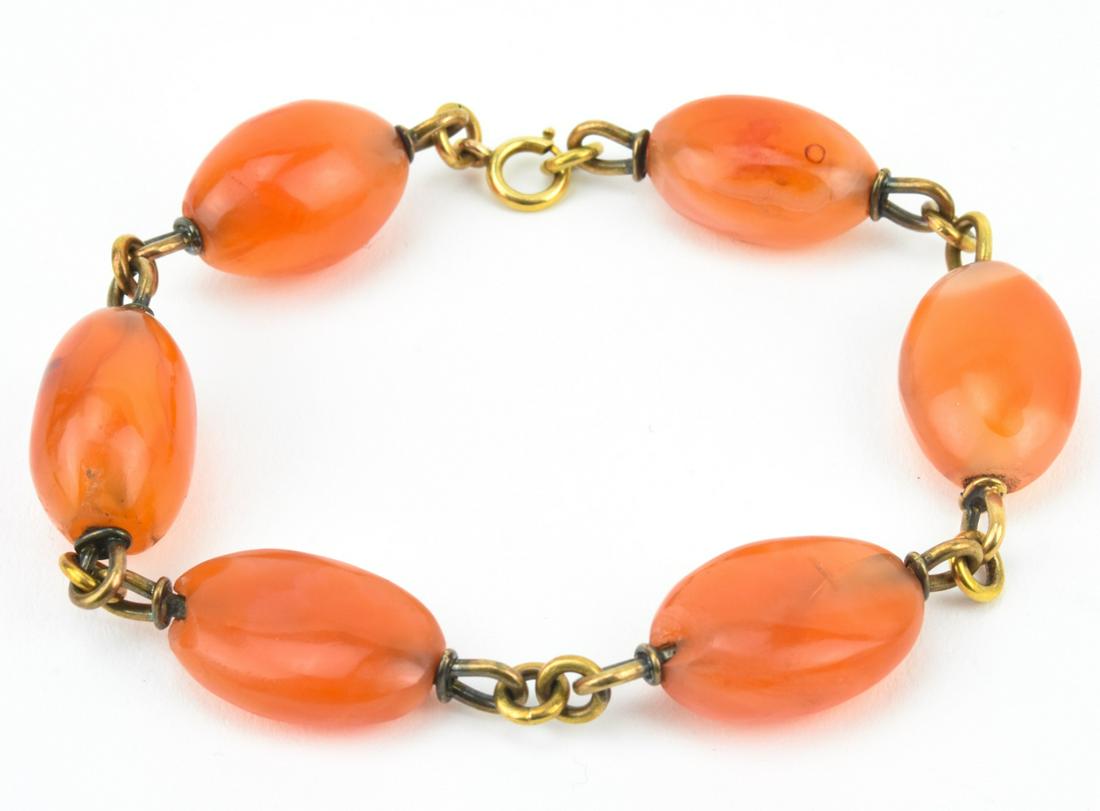 Antique Scottish Agate / Carnelian Bracelet (1 of 5)