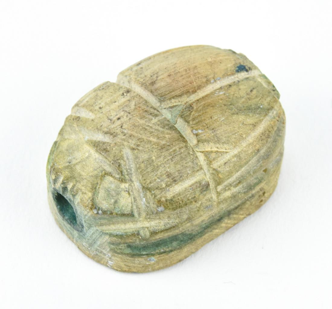 Large Antique Egyptian Stone Scarab Pendant (1 of 4)