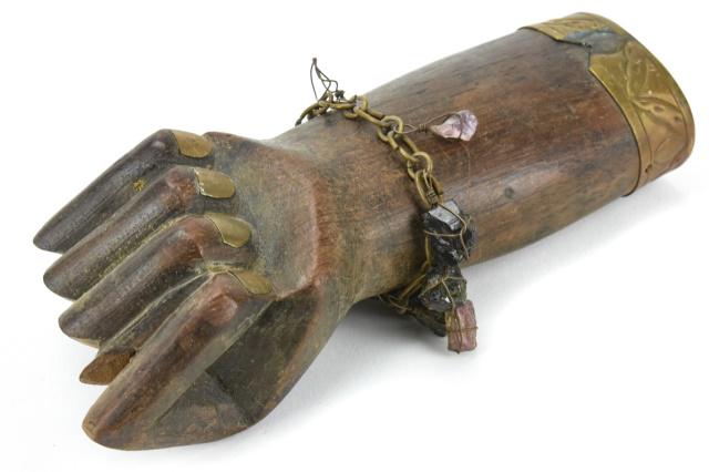 Large Scale Hand Carved Figa Pendant w Bracelet (1 of 7)