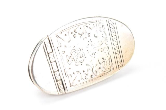 Antique 18th C Sterling Silver & Shell Snuff Box (1 of 8)