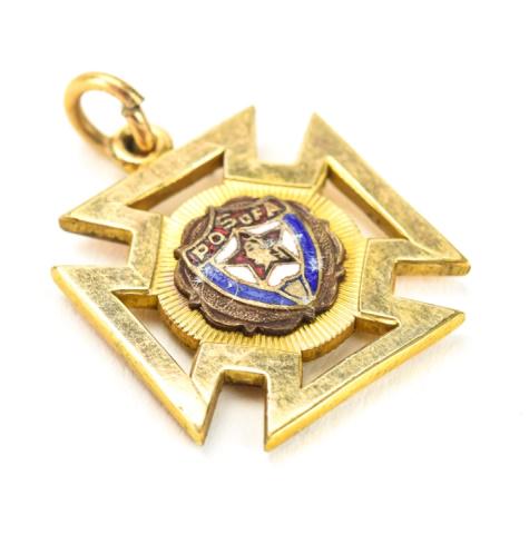 Antique 19th C Maltese Cross Fraternal Pendant (1 of 4)