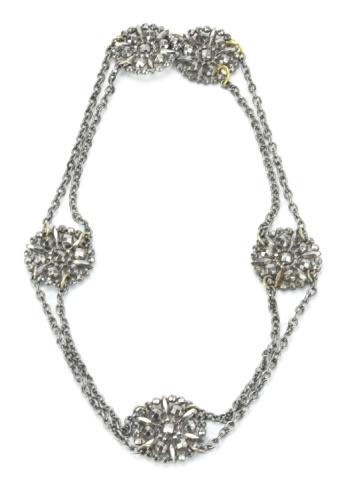 Antique 19th C Cut Steel Rolo Link Choker Necklace (1 of 7)