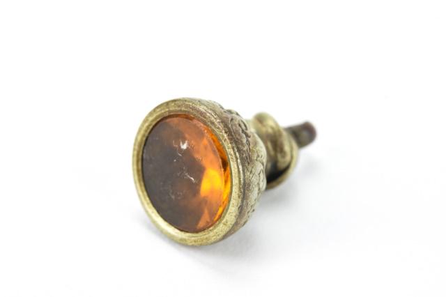 Antique 19th C Georgian Era Citrine Crystal Fob: Antique 19th C Georgian Era Citrine Crystal Fob / Necklace Pendant / Charm. Measures just over .75 of an inch in length.