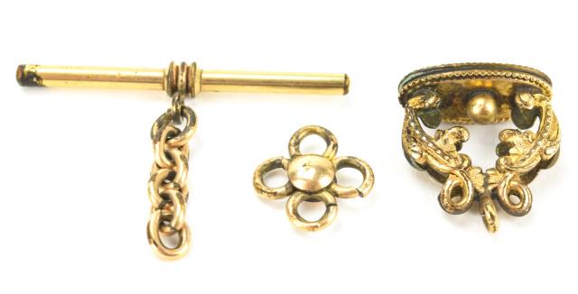 Antique 19th C Fob, Bar & Quadruple Bail Findings (1 of 6)