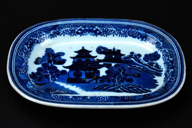 Antique English Spode Blue Willow Platter (1 of 8)
