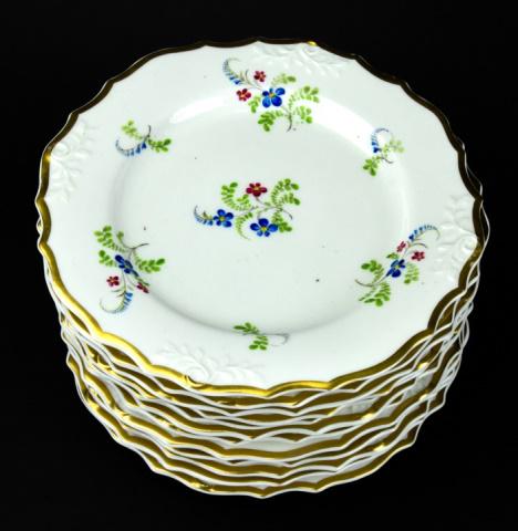 Set of 12 Old Paris Porcelain Hand Painted Plates (1 of 10)