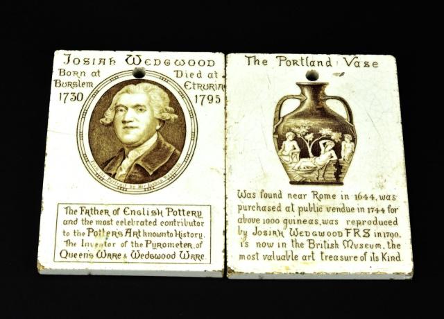 Pair of Antique 19th C English Wedgwood Tiles (1 of 10)