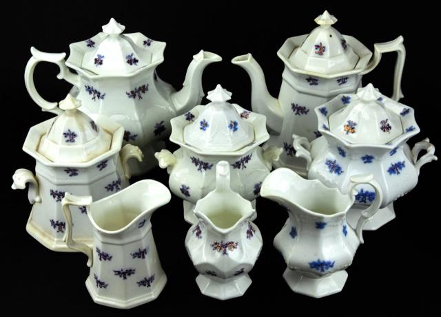 19th C English Lusterware Porcelain Tea Services (1 of 10)