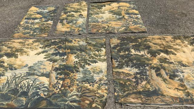 Belgian / Flemish Style Tapestry Fabric Panels (1 of 5)