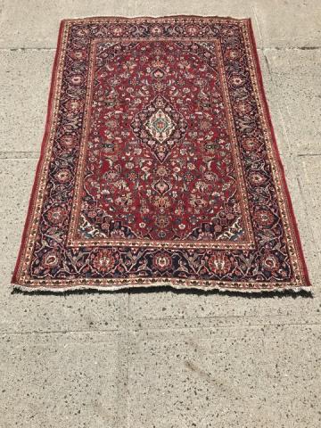Hand Knotted Persian Kashan Central Medallion Rug (1 of 7)