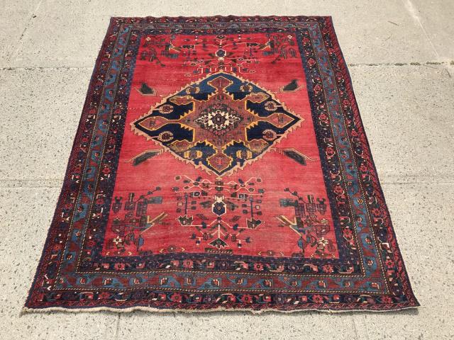 Hand Knotted Persian Rug w Central Medallion (1 of 8)