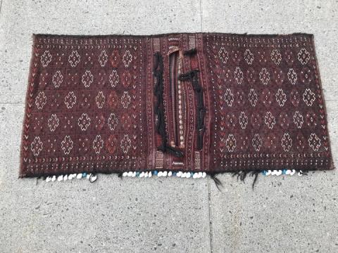 Hand Knotted Persian Mashad Camel Bag (1 of 7)