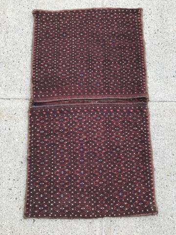 Hand Knotted Persian Mashad Camel Bag (1 of 8)