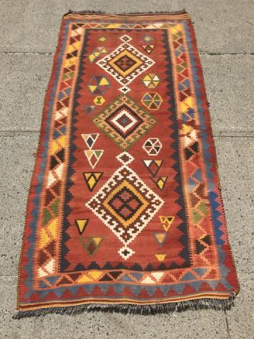 Hand Woven Colorful Persian Shiraz Kilim Rug (1 of 8)