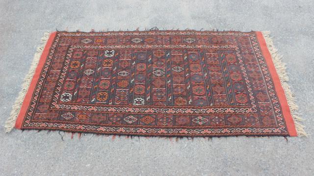 Hand Woven Persian Mashad Soumak Kilim Rug (1 of 4)