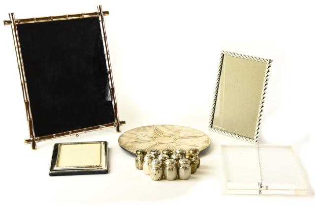 Lot Sterling Silver & Plate Frames Plateau & More (1 of 10)