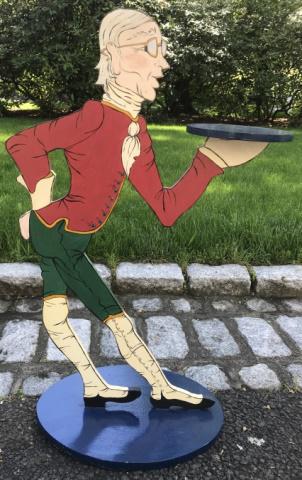 Butler Folk Art Wood Painted Side Table (1 of 2)