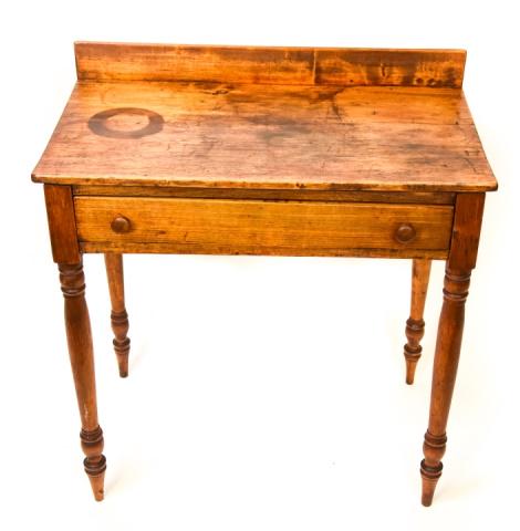Antique Pine Console / Desk w Turned Legs (1 of 9)