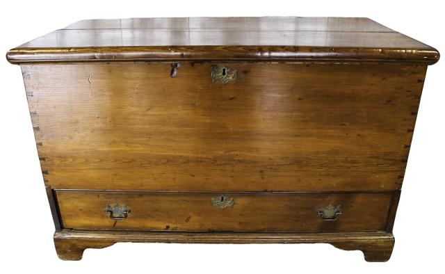Antique English Pine Blanket Box / Mule Chest (1 of 8)