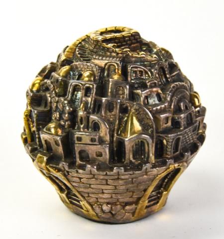 Judaica Sterling Silver Jerusalem Paperweight (1 of 6)