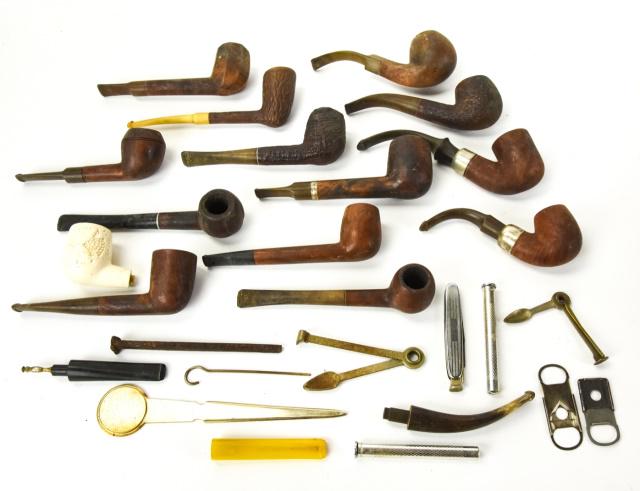 Lot Vintage Tobacco Pipes w Sterling Peterson's (1 of 10)