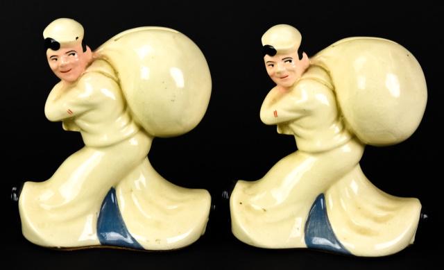 Pair Vintage Sailors Piggy Banks From Seamans Bank (1 of 10)